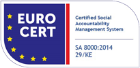 EURO CERT, certified Social Accountability Management System, SA 8000:2014