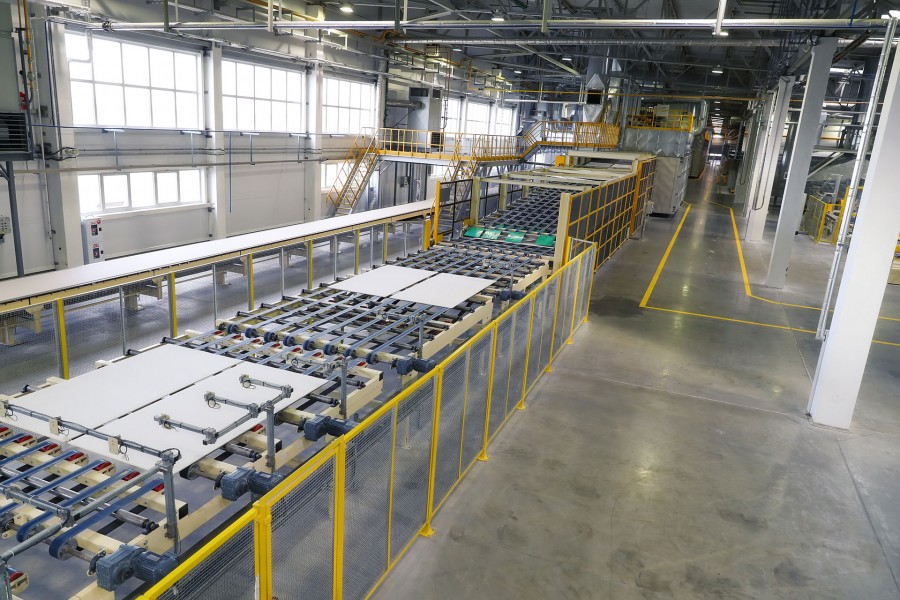 Gypsum panel production line